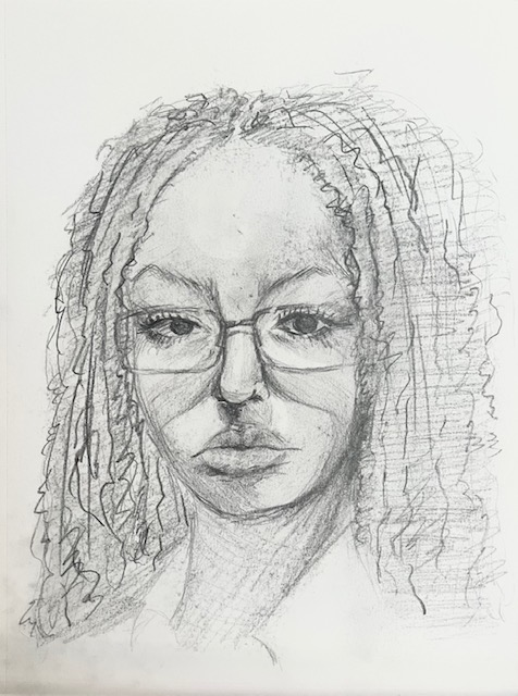 Mirror Study: A Self-Portrait in Graphite